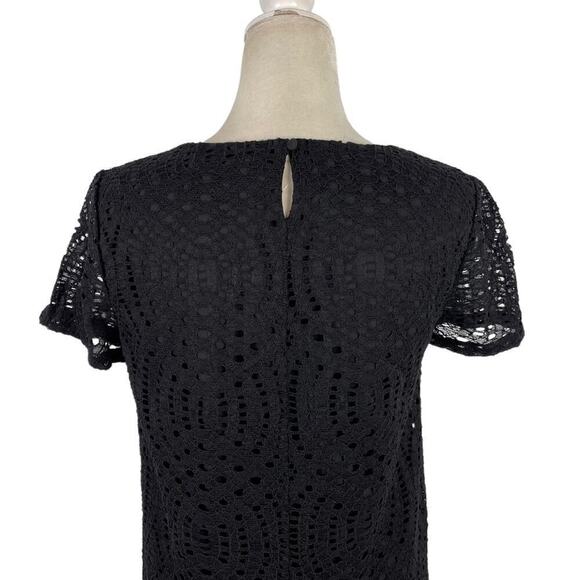 J. Crew Black Lace midi dress with scalloped hem Size 2 - Picture 5 of 10